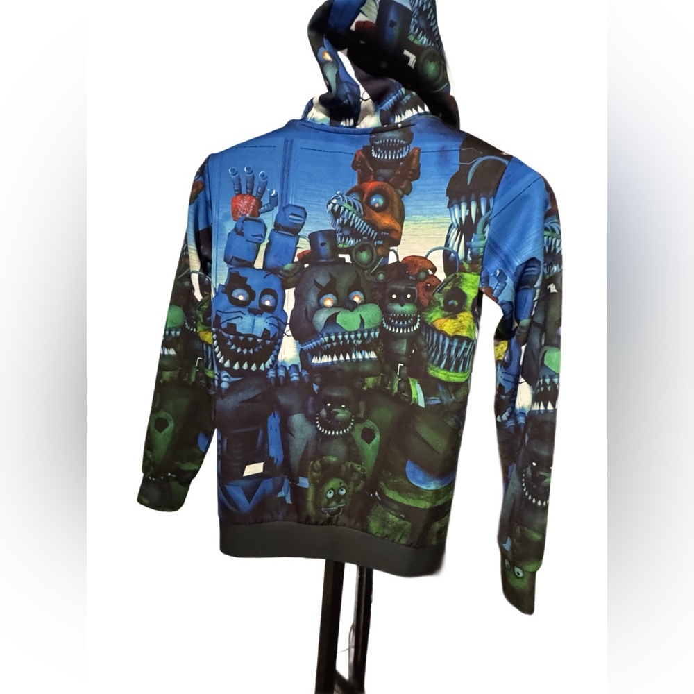 New never worn - no tags. 3D printed Graphic Five Nights at Freddy's hoodie.